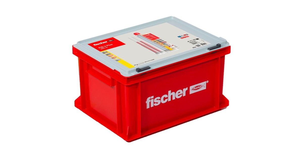 fischer Hochleistungsmörtel FIS V Plus 360 S HWK G(grau, 360ml, 20 Kartuschen, Koffer)