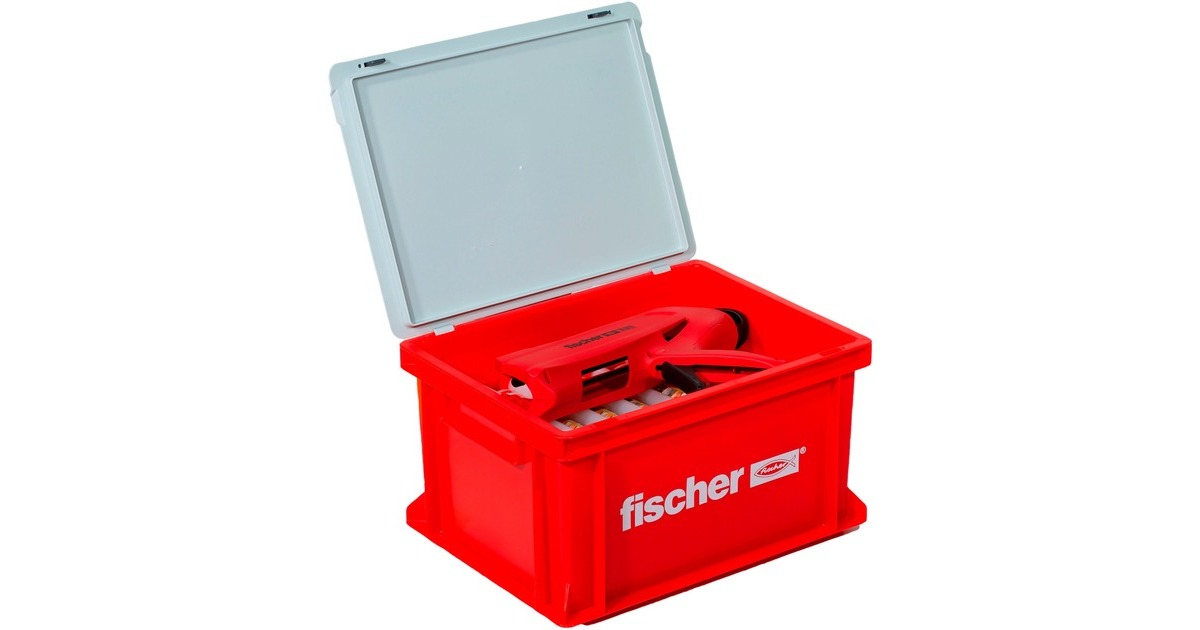 fischer Hochleistungsmörtel FIS V Plus 360 S / DMS HWK G(grau, 360ml, 12 Kartuschen + Pistole, Koffer)