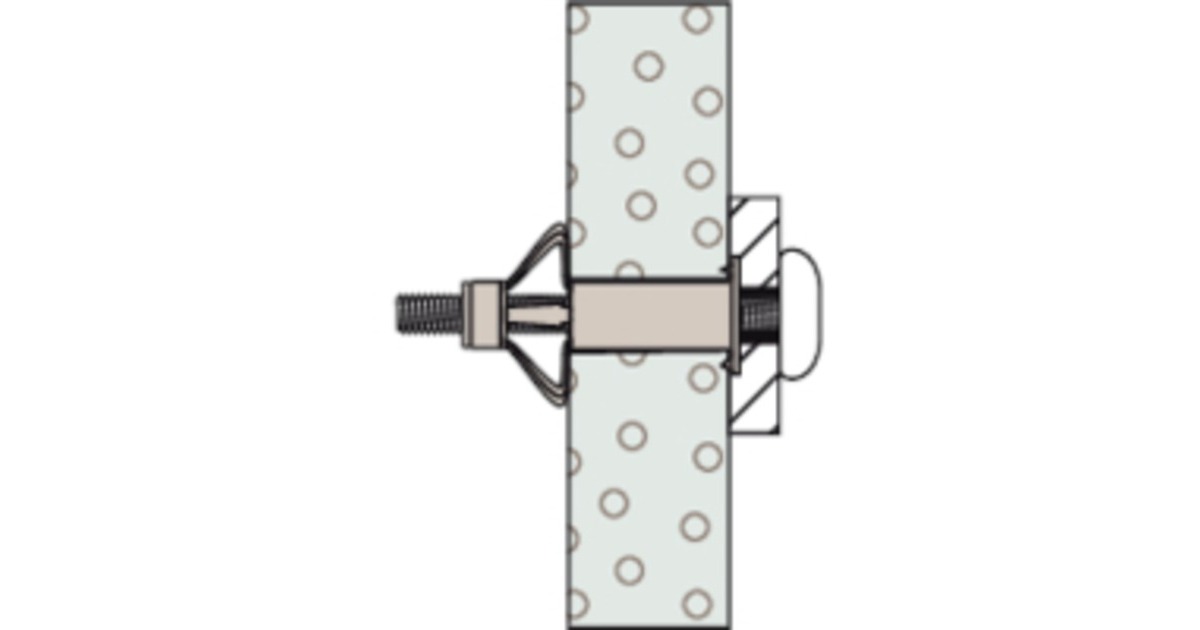fischer Hohlraum-Metalldübel HM 4x32 S(silber, 50 Stück, mit metrischer Schraube)