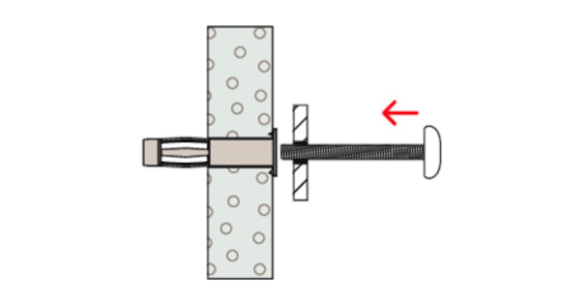 fischer Hohlraum-Metalldübel HM 4x32 S(silber, 50 Stück, mit metrischer Schraube)