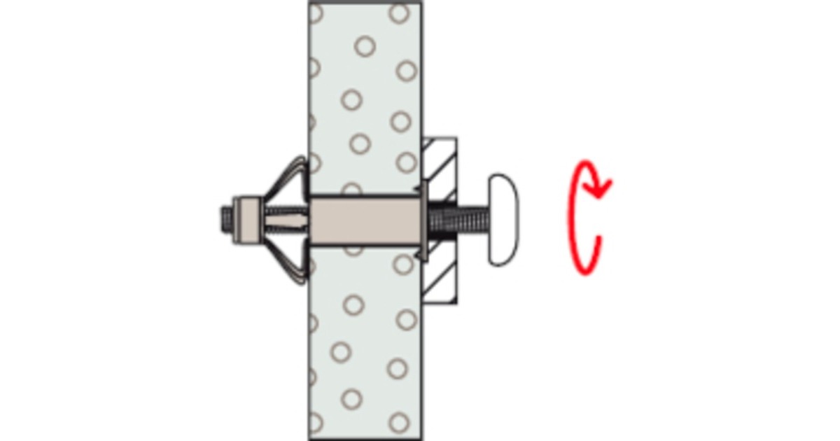 fischer Hohlraum-Metalldübel HM 4x32 S(silber, 50 Stück, mit metrischer Schraube)