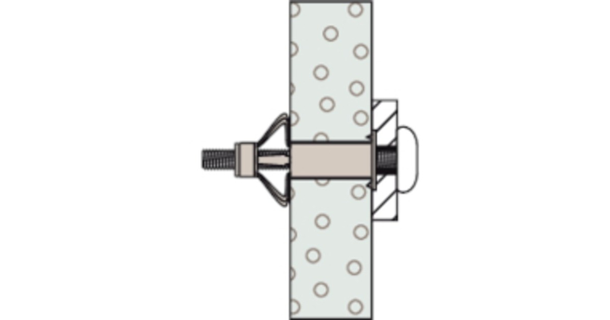 fischer Hohlraum-Metalldübel HM 6x65 S(silber, 50 Stück, mit metrischer Schraube)
