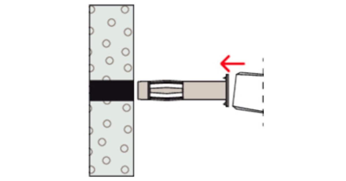 fischer Hohlraum-Metalldübel HM 6x65 S(silber, 50 Stück, mit metrischer Schraube)