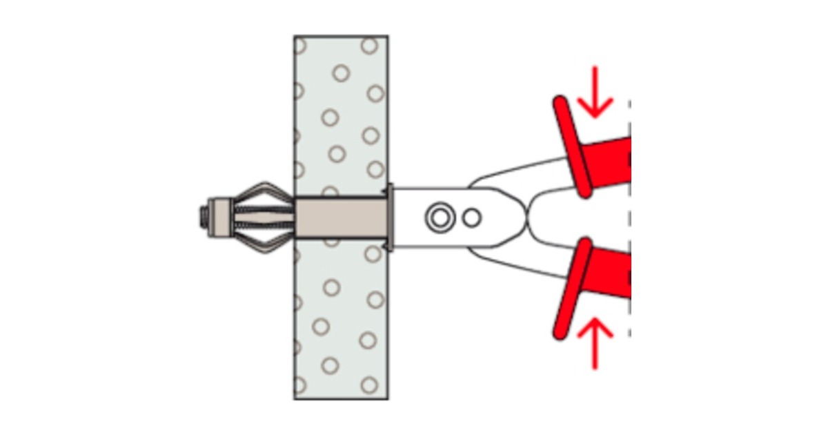 fischer Hohlraum-Metalldübel HM 6x65 S(silber, 50 Stück, mit metrischer Schraube)