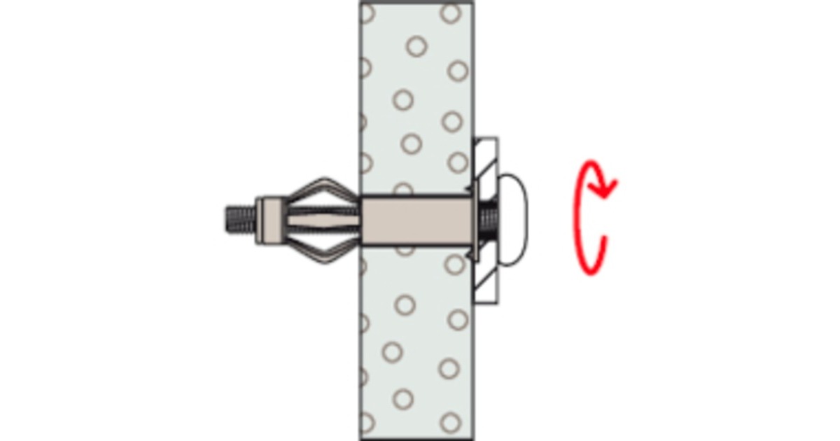 fischer Hohlraum-Metalldübel HM 6x65 S(silber, 50 Stück, mit metrischer Schraube)