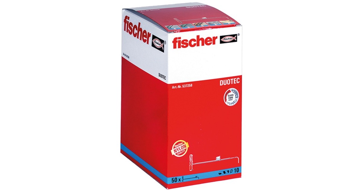 fischer Kippdübel DUOTEC 10(hellgrau/rot, 50 Stück)