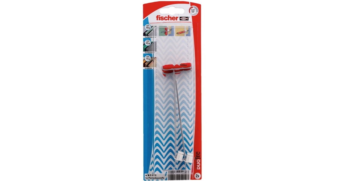 fischer Kippdübel DUOTEC 10 K(hellgrau/rot, 2 Stück)