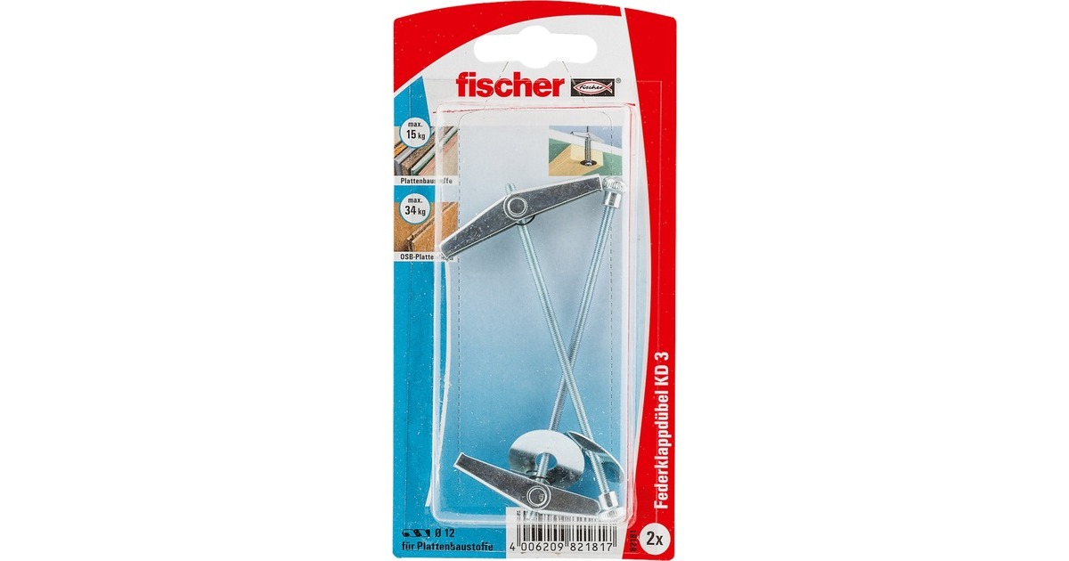 fischer Kippdübel KD 3 K(silber, 2 Stück)
