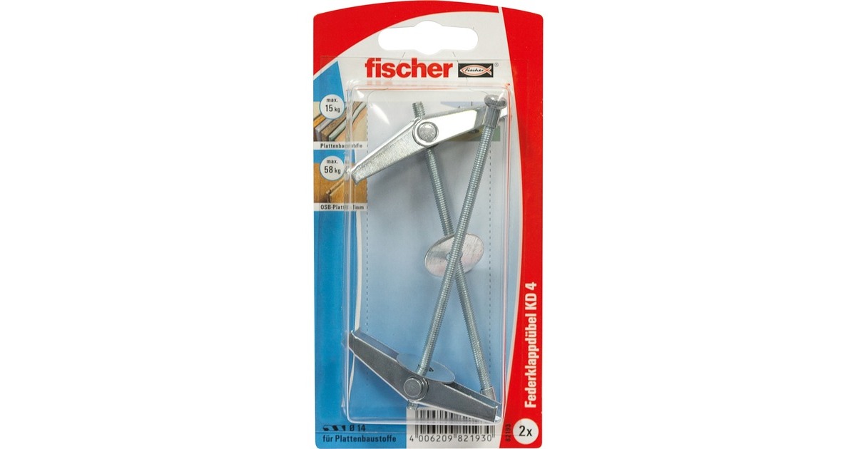 fischer Kippdübel KD 4 K(silber, 2 Stück)