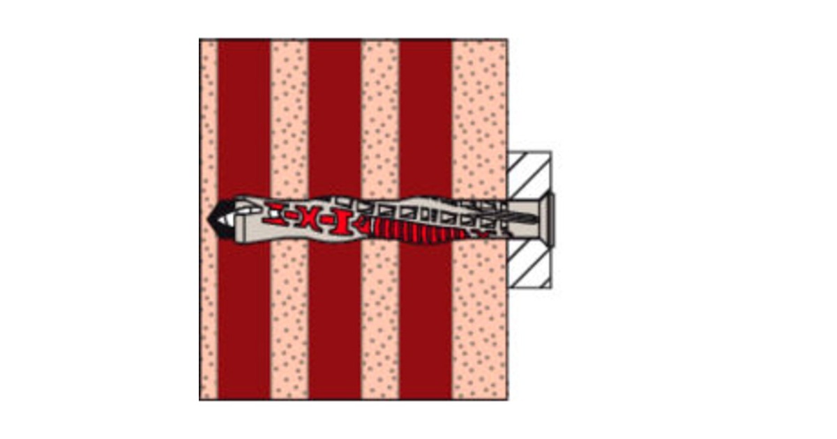 fischer Langschaftdübel DuoXpand 10x100 T R(hellgrau/rot, 50 Stück)
