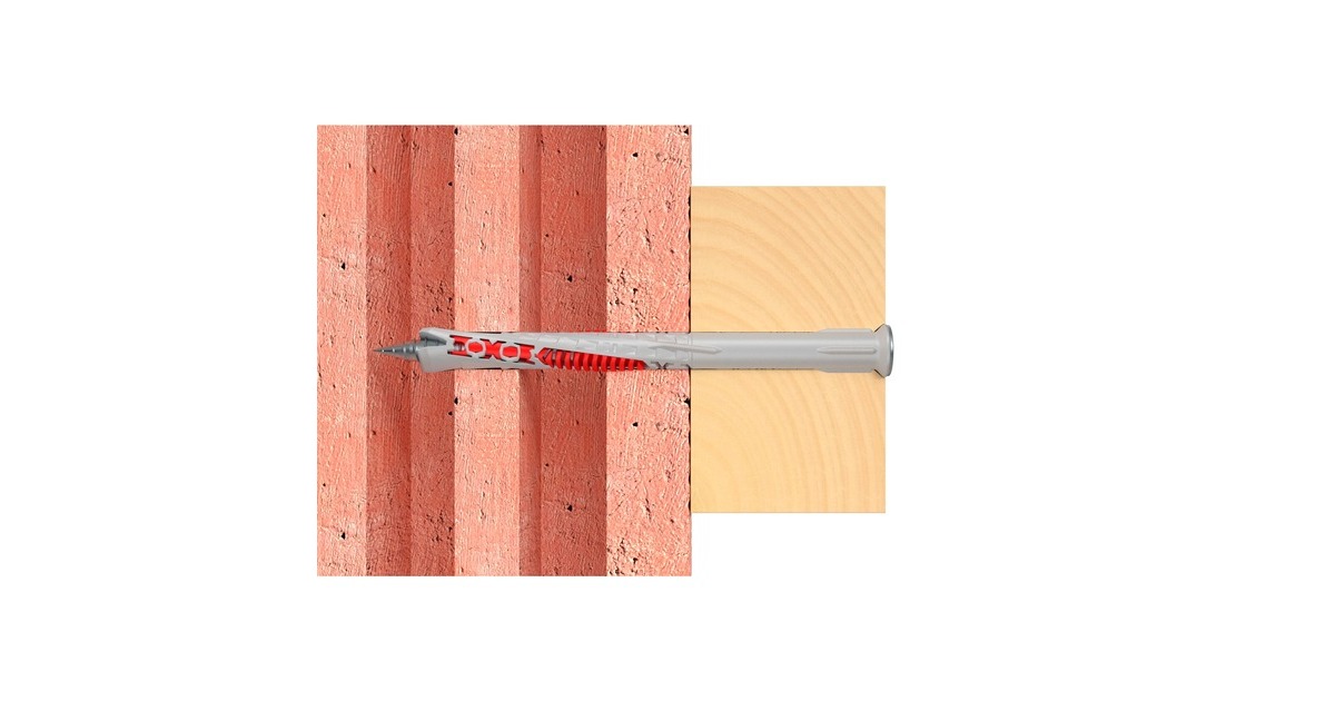 fischer Langschaftdübel DuoXpand 10x120 T R(hellgrau/rot, 50 Stück)