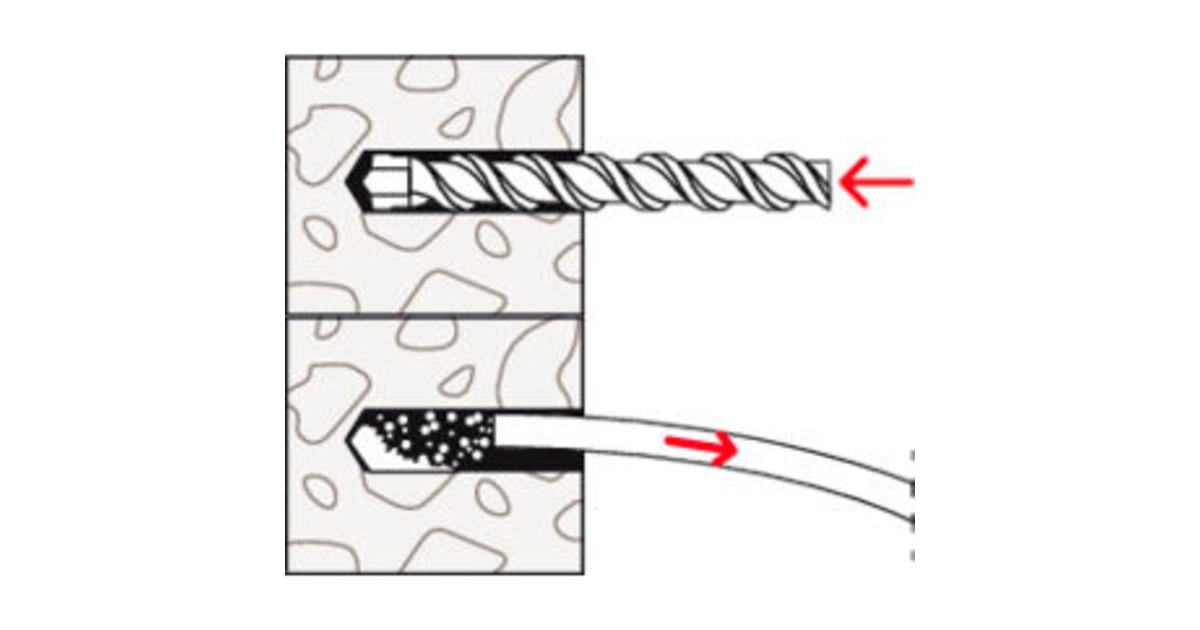 fischer Langschaftdübel DuoXpand 10x140 T R(hellgrau/rot, 50 Stück)
