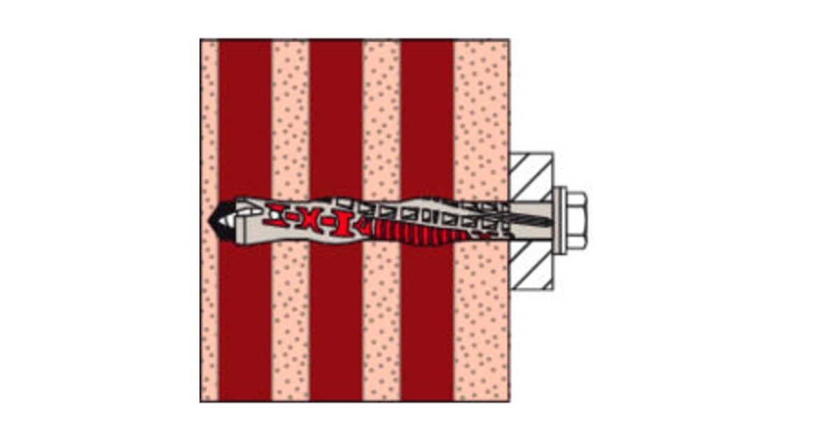 fischer Langschaftdübel DuoXpand 10x80 FUS R(hellgrau/rot, 50 Stück)