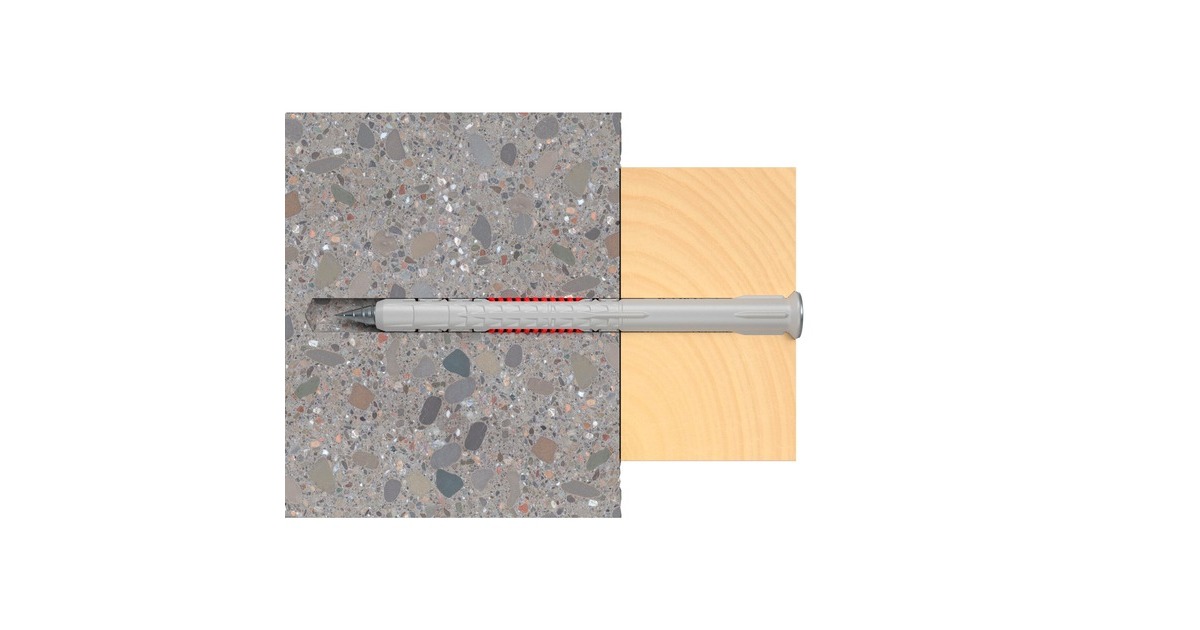 fischer Langschaftdübel DuoXpand 10x80 T R(hellgrau/rot, 50 Stück)