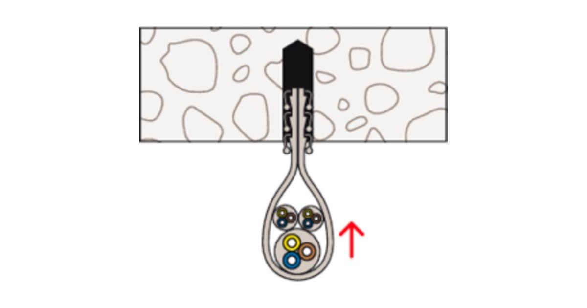 fischer Leitungsschlaufe Steckfix SF plus LS 3/13, Schelle(hellgrau, 100 Stück)