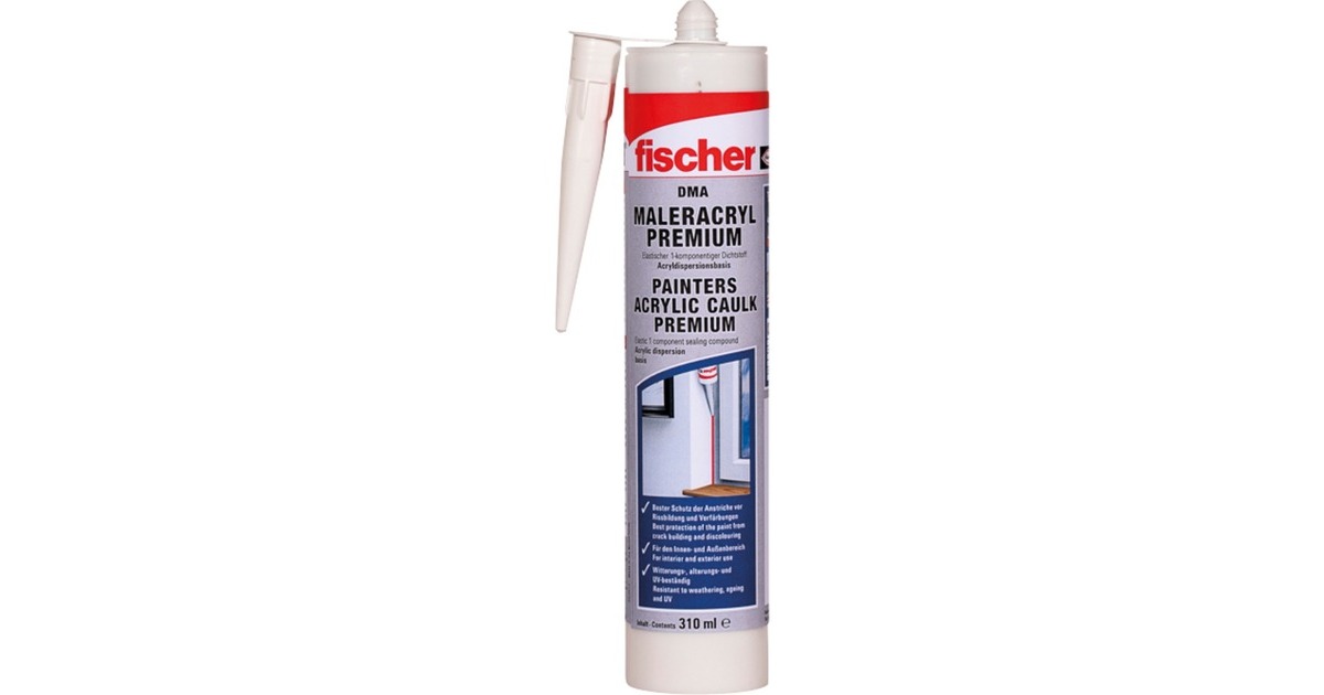 fischer Maleracryl Premium DMA 310ml reinweiß, Dichtmasse(weiß)