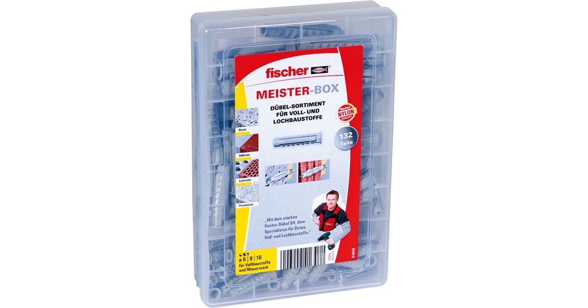 fischer Meister-Box mit Dübel SX(hellgrau, 132-teilig)