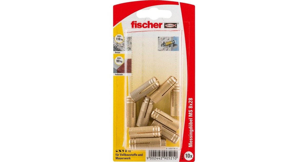 fischer Messingdübel MS 8x28 K(10 Stück)