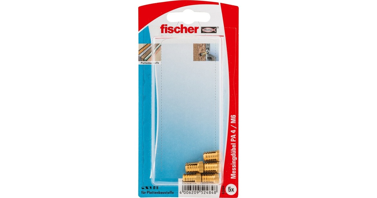 fischer Messingdübel PA 4 M6/13,5(5 Stück)