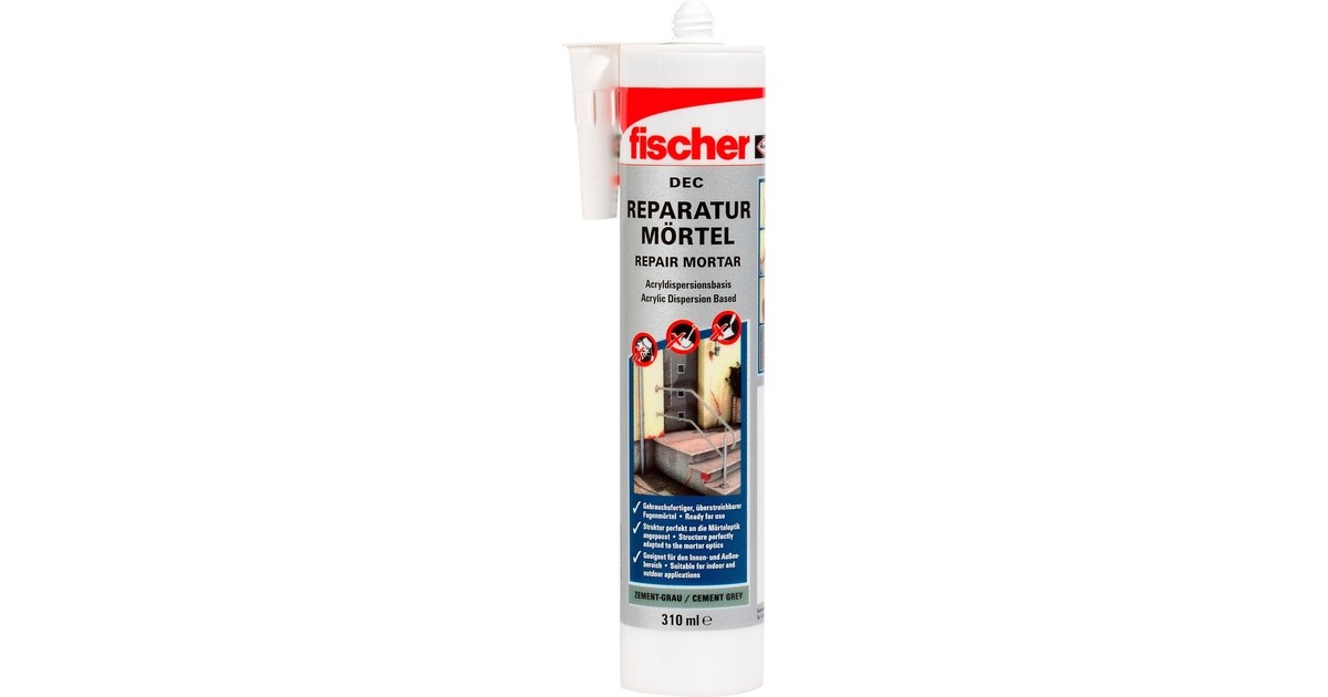 fischer Reparaturmörtel DEC ZEG zementgrau(grau, 310ml Kartusche)