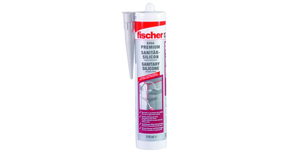fischer Sanitärsilicon DSSA DG 310ml, Dichtmasse(dunkelgrau)