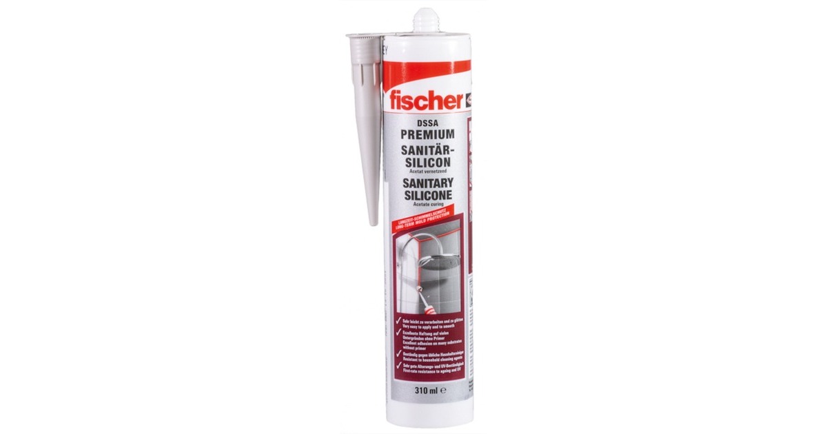 fischer Sanitärsilicon DSSA MA 310ml manhattan, Dichtmasse(grau)