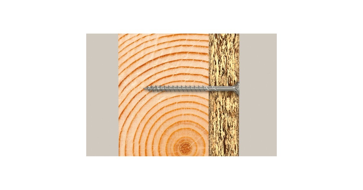 fischer Spanplattenschraube PowerFast II 5,0x100 Senkkopf PZ(100 Stück, Teilgewinde, verzinkt)