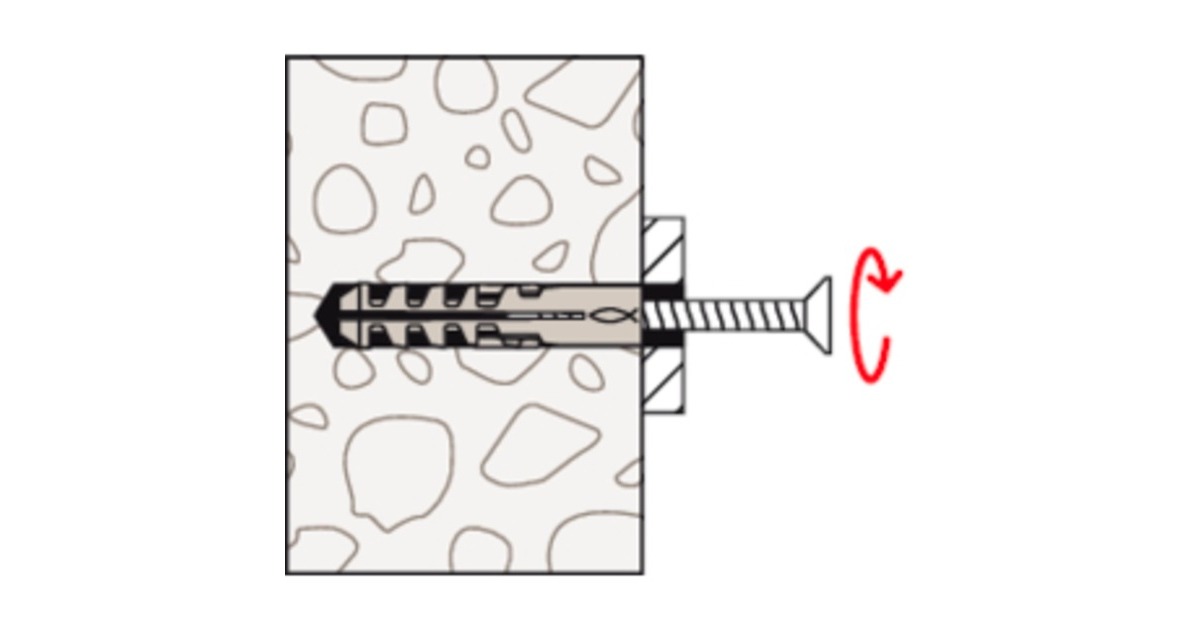 fischer Spreizdübel S 6 DP Doppelpack(hellgrau, 200 Stück)
