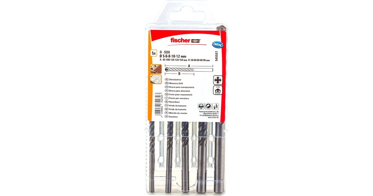 fischer Steinbohrer-Satz D-SDX SET 5-12mm(5-teilig)