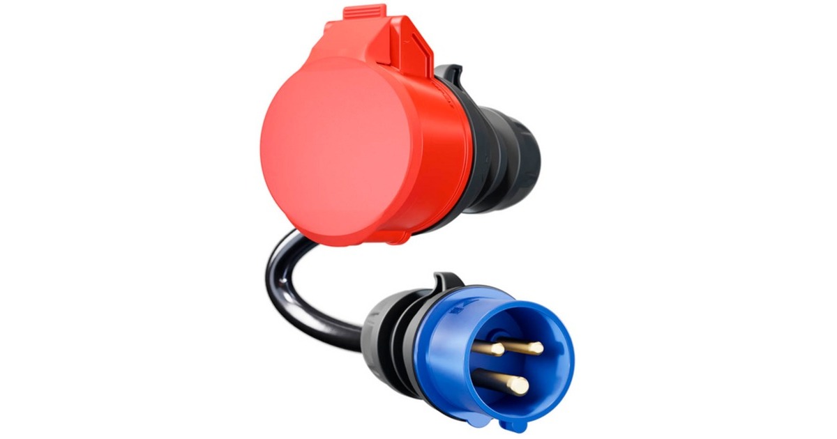 CEE blau 16A(schwarz, 30cm)