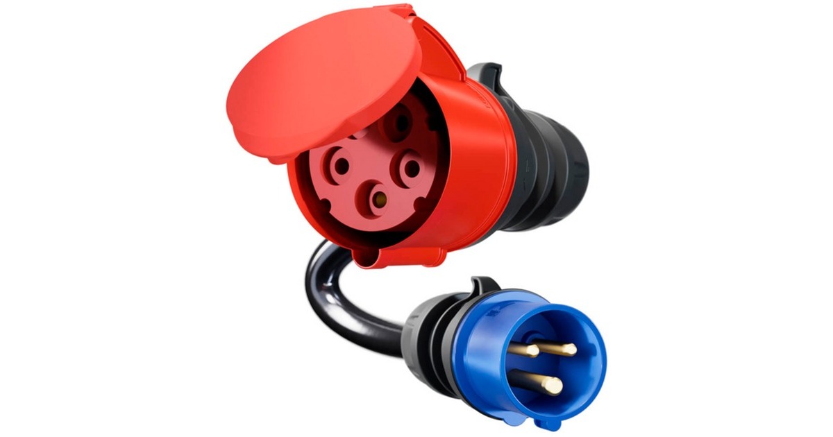 CEE blau 16A(schwarz, 30cm)