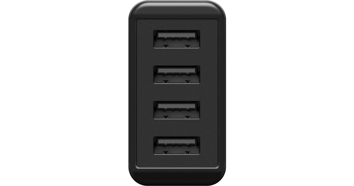 goobay 4-fach USB-Ladegerät (30W) schwarz(schwarz)