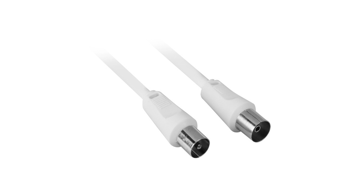 RF-Buchse, Koaxialkabel(weiß, 10 Meter, Bulk)