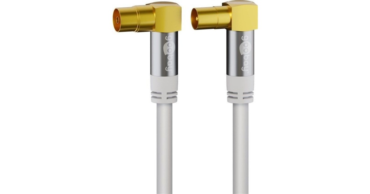 Koax-Stecker 90°(weiß, 5 Meter)