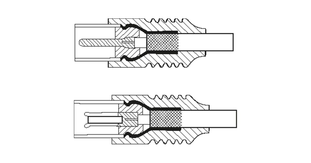 Koax-Stecker(weiß, 5 Meter)