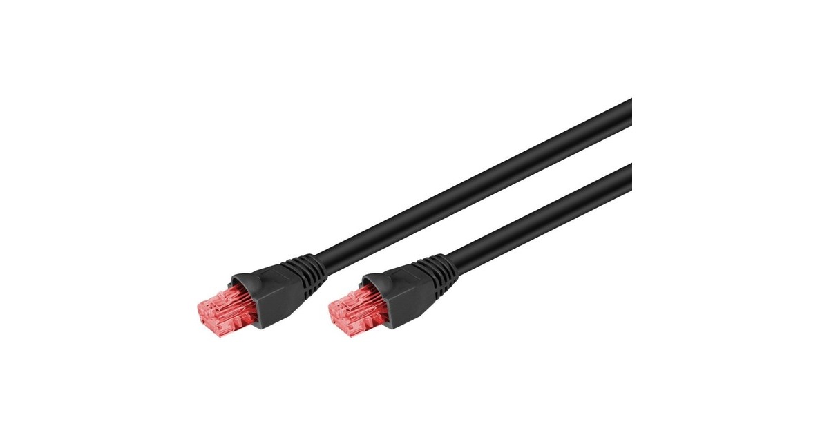 goobay CAT.6 Outdoor-Patchkabel U/UTP(schwarz, 40 Meter)