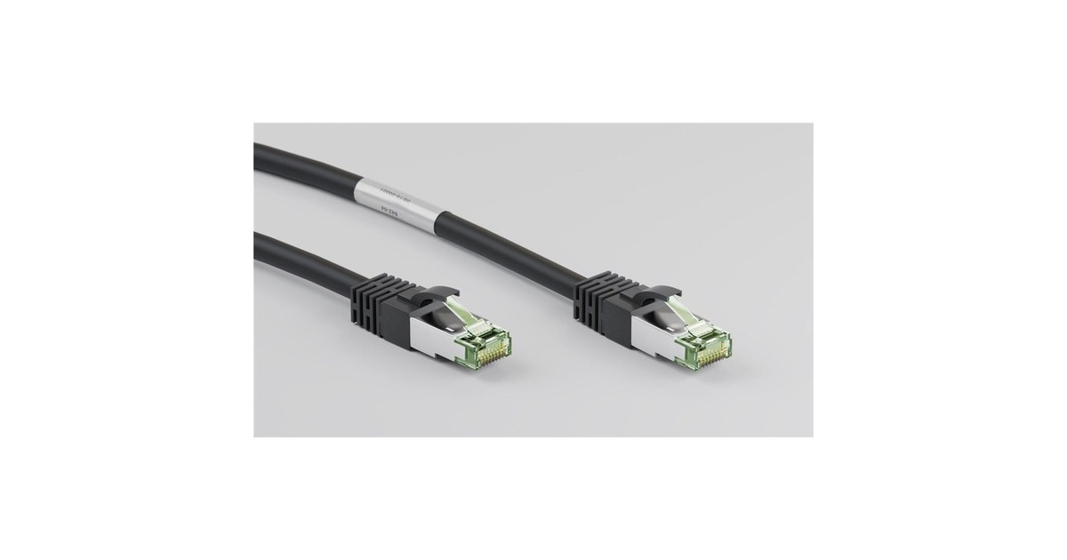 goobay CAT 8.1 Patchkabel, S/FTP (PiMF)(schwarz, 3 Meter)
