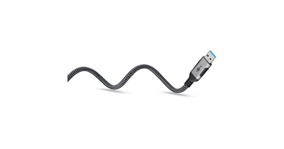 RJ-45 Stecker, LAN-Adapter(schwarz/silber, 5 Meter)