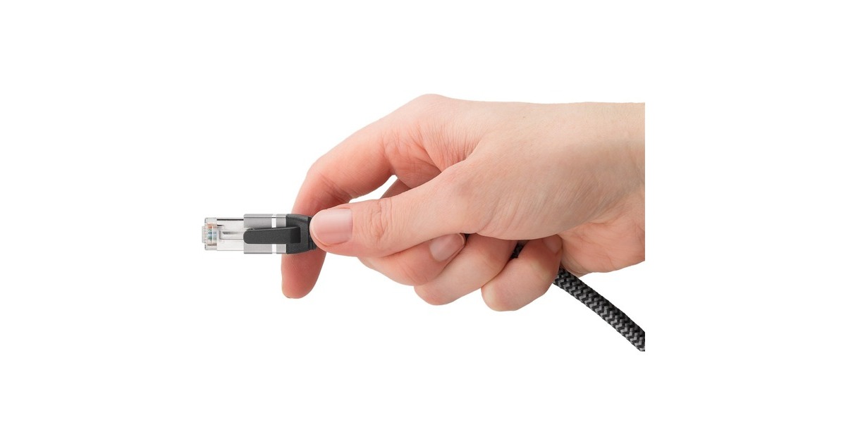 RJ-45 Stecker, LAN-Adapter(schwarz/silber, 10 Meter)