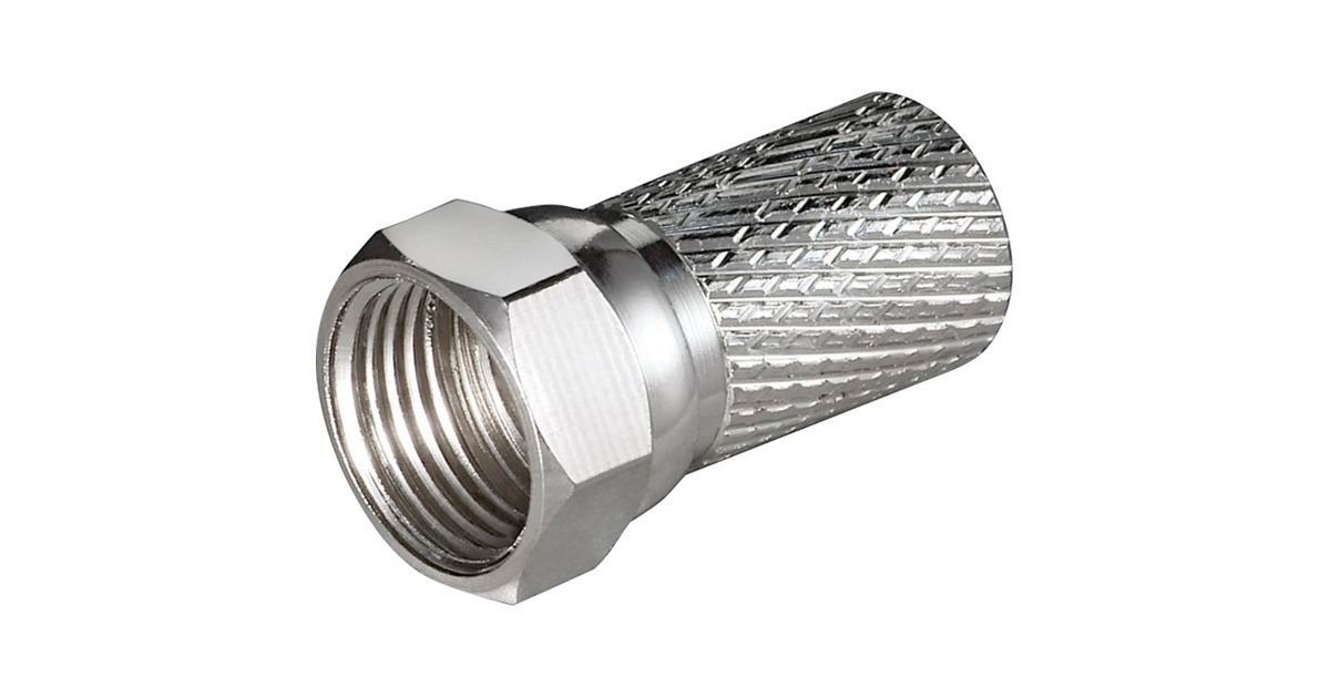 goobay F-Stecker 7mm, Kabel(silber)