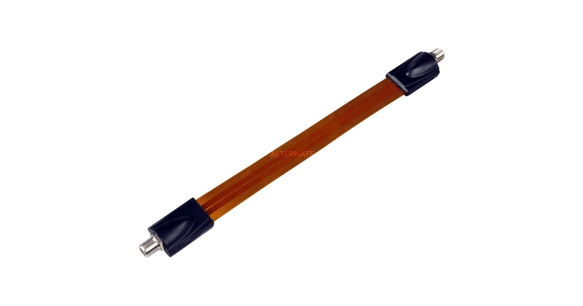 goobay Fensterdurchführung LNB, Kabel(braun, 18 cm)