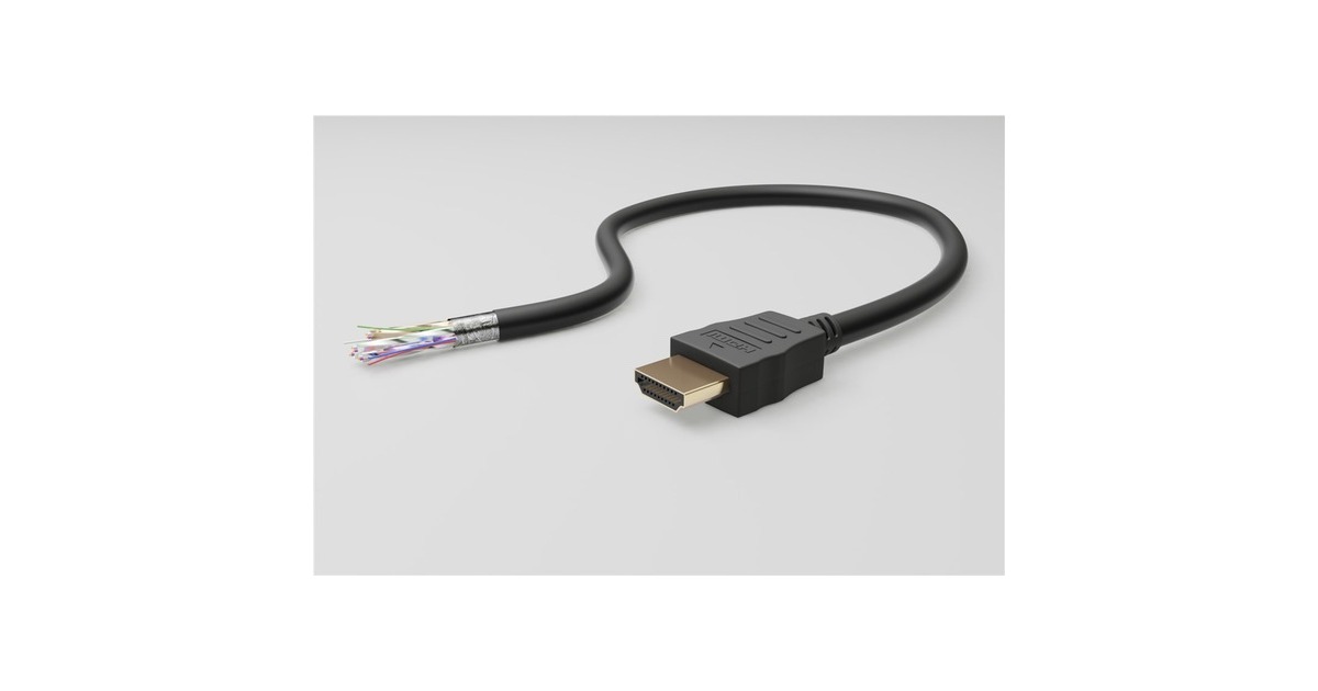 goobay High-Speed-HDMI 90°-Kabel mit Ethernet(schwarz, 5 Meter)