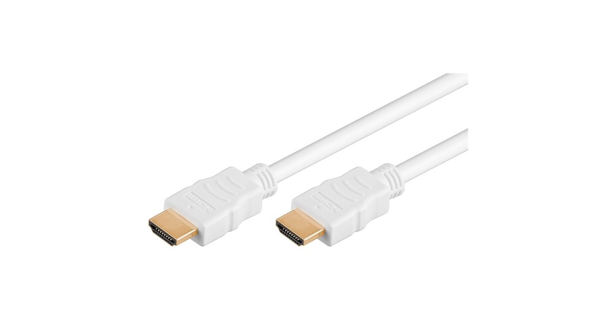 goobay High-Speed-HDMI Kabel mit Ethernet(weiß, 5 Meter)