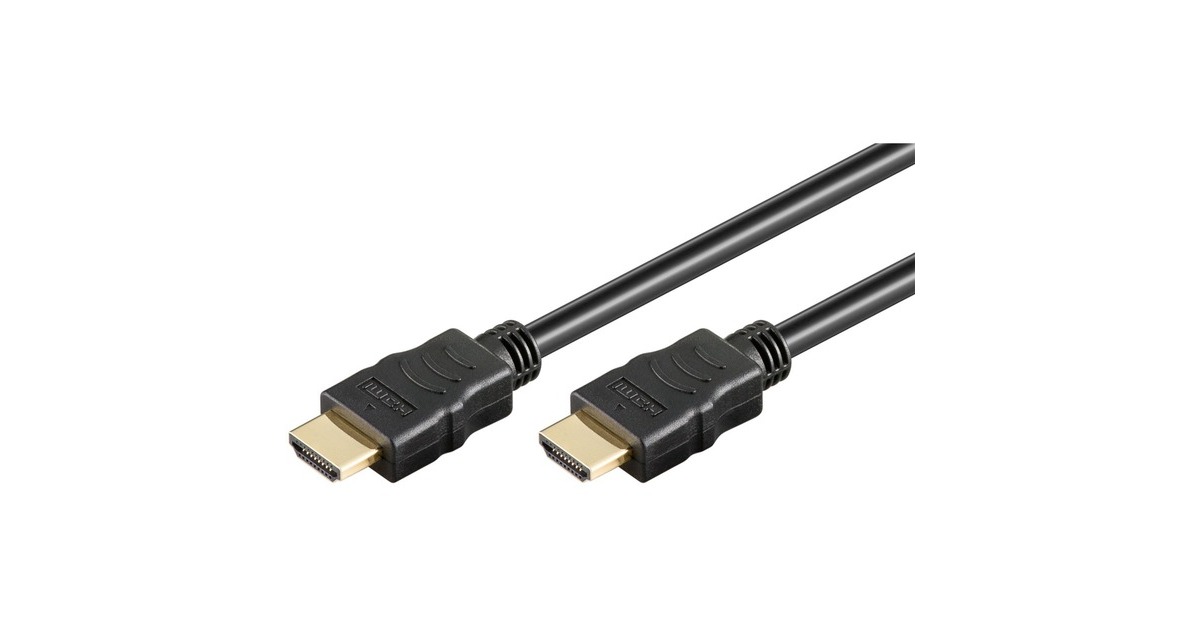 goobay High-Speed-HDMI Kabel mit Ethernet(schwarz, 1,5 Meter)