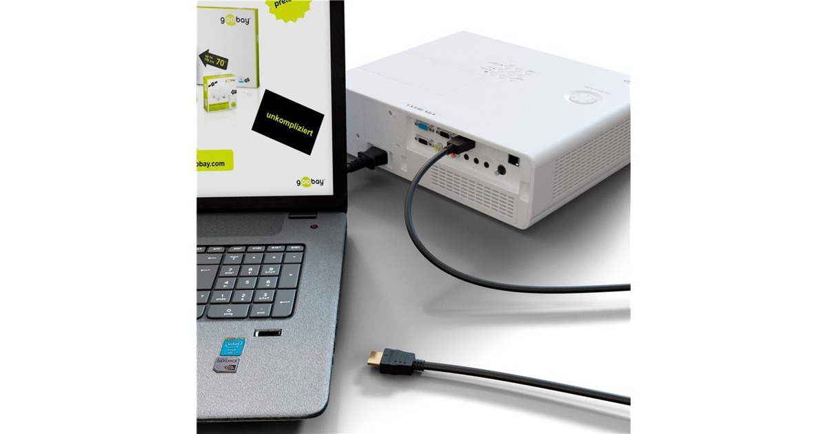 goobay High-Speed-HDMI Kabel mit Ethernet(schwarz, 7,5 Meter)