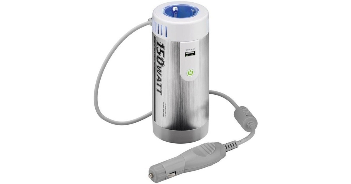 goobay KFZ-Spannungswandler DC/AC, Spannungsregler(silber)