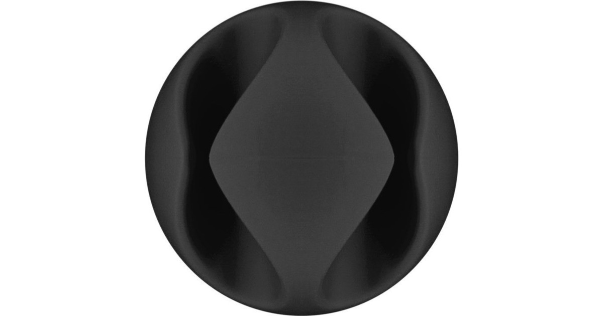 goobay Kabel Management 2-Slots (mini), Kabelführung(schwarz, 6er-Set)