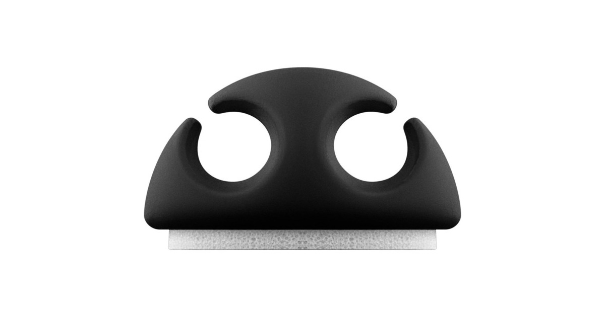 goobay Kabel Management 2-Slots (mini), Kabelführung(schwarz, 6er-Set)