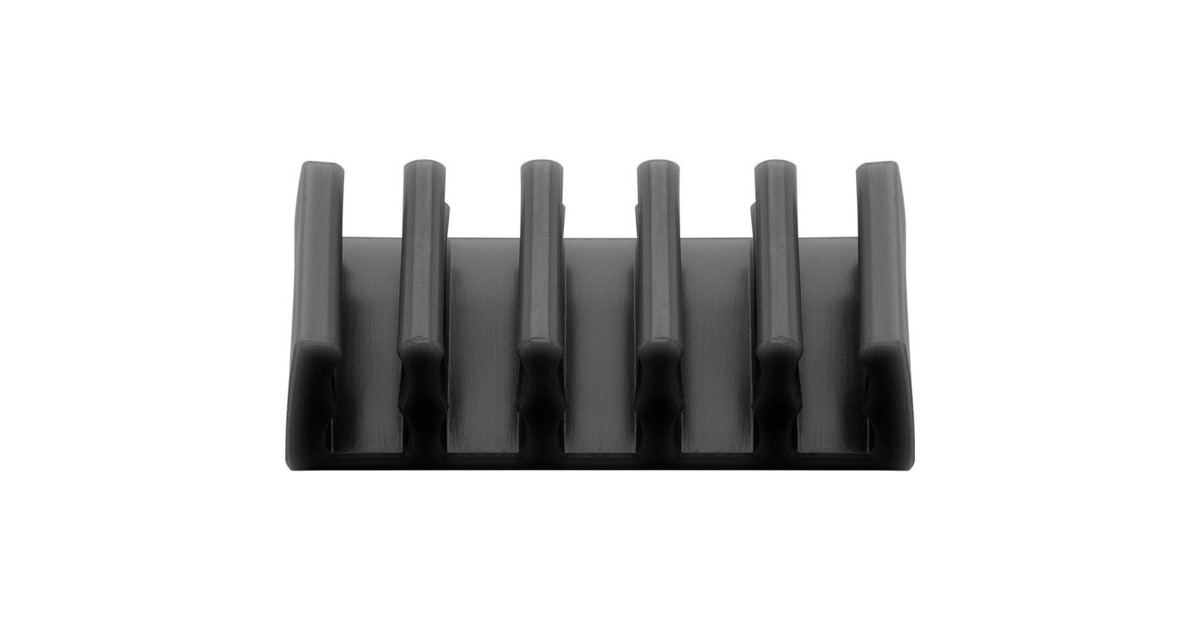goobay Kabel Management 5-Slots, Kabelführung(schwarz, 2er-Set)