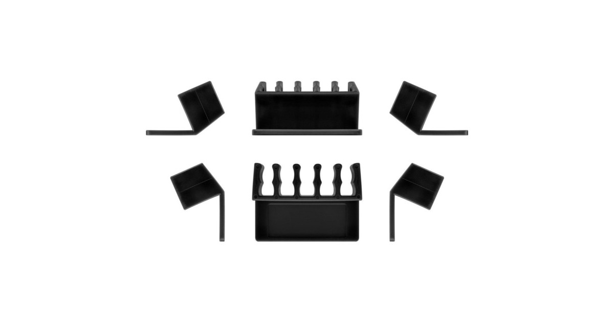 goobay Kabel Management 5-Slots, Kabelführung(schwarz, 2er-Set)